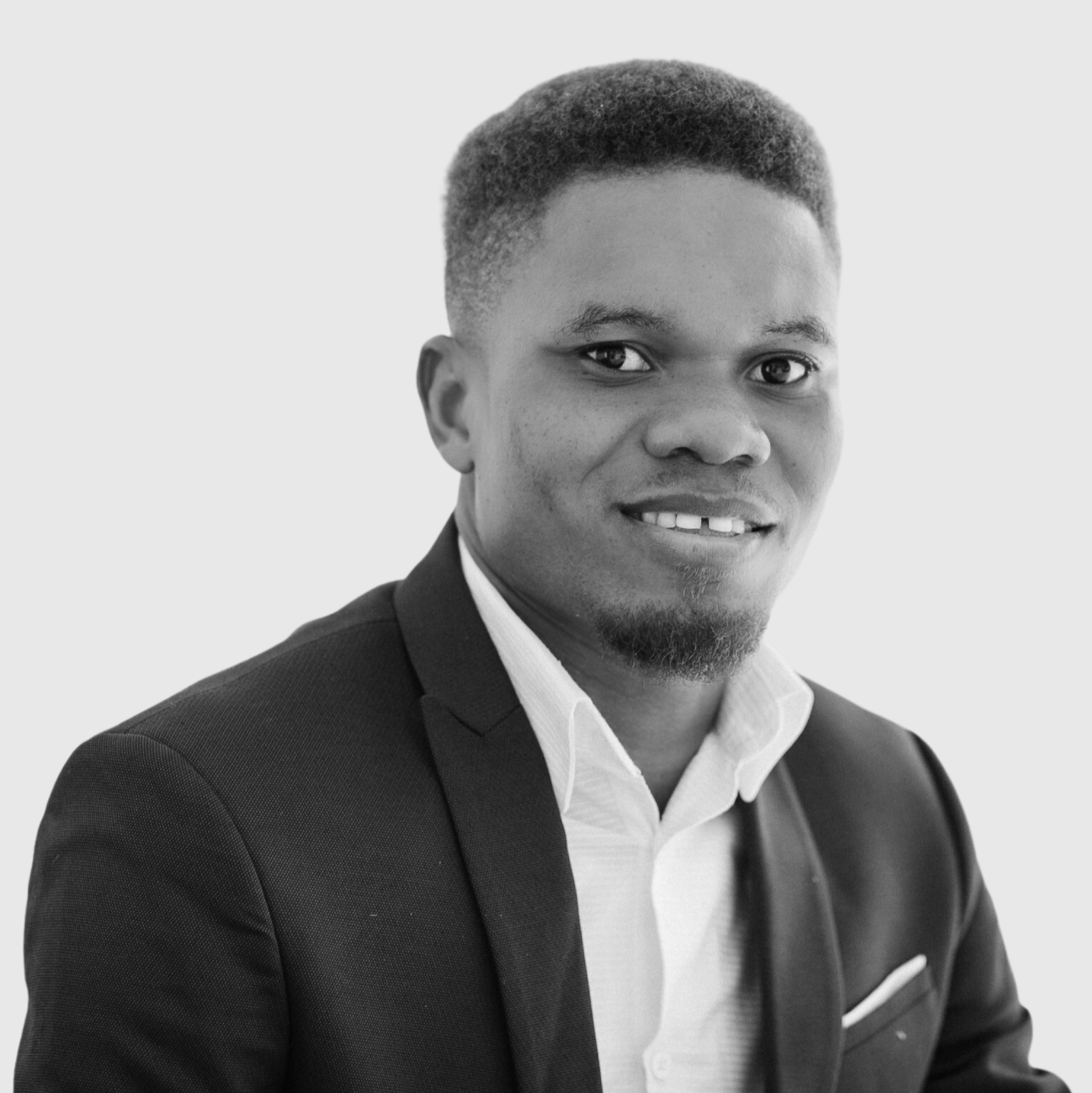 A portrait of Amos Dikenu