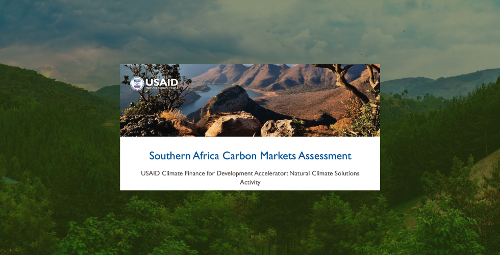 Southern Africa Carbon Markets Assessment report cover v3