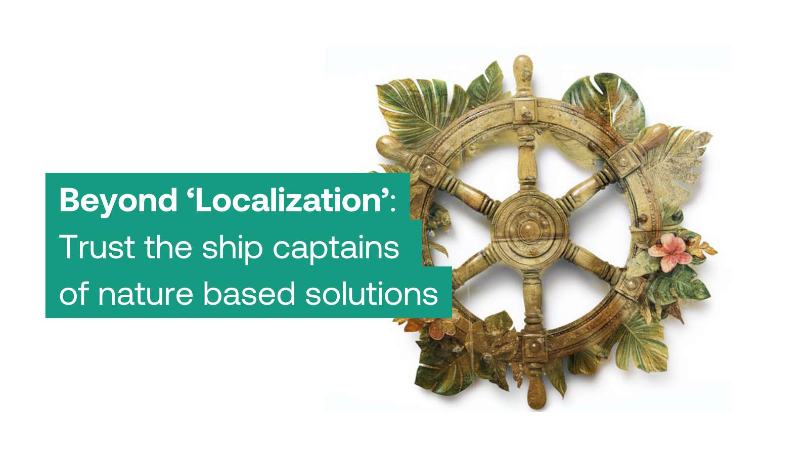 Beyond ‘Localization’: Trust the ship captains of nature-based solutions cover v2