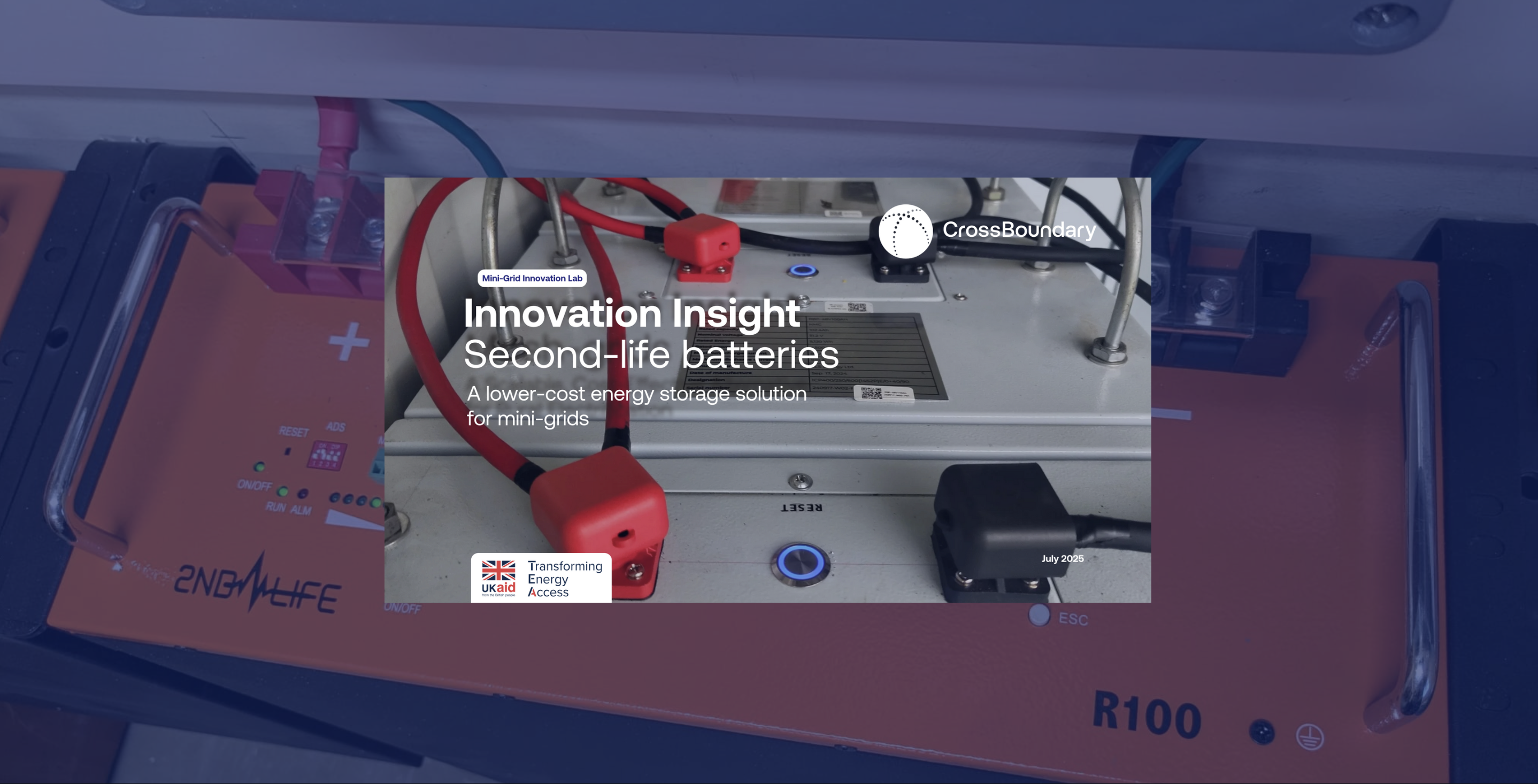 CrossBoundary Innovation Insight Second-life batteries