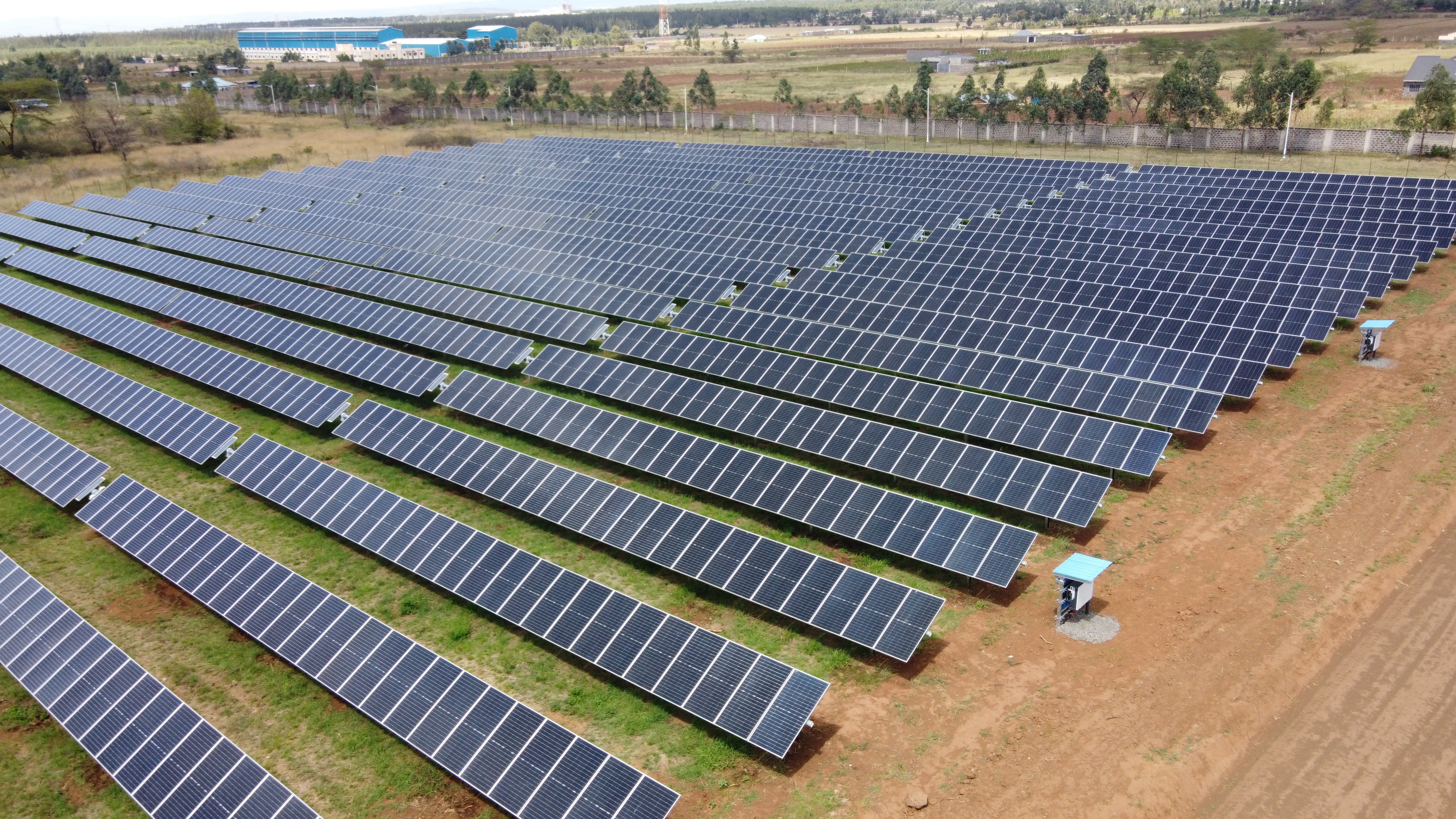 A solar array at Nigerian Breweries facility in Ibadan, Nigeria